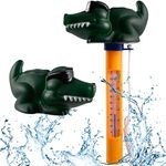 Pool Thermometer, Swimming Pool Thermometer with Rope Cartoon Style Water Thermometer for Outdoor/Indoor Swimming Pools, Bath Water, Spas, Hot Tubs Aquariums (Crocodile)