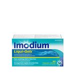 Imodium Liqui-Gels - Fast Relief of Diarrhea - Loperamide Hydrochloride - Antidiarrheal - 60 Liquid Capsules, 2mg