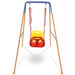 HLC 3 IN 1 Folding Baby Swing Outdoor Indoor Swing Toddler Swing Set for Garden with Support Back Baby Seat for Baby/Children's Gift