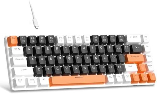 MageGee Portable 60% Mechanical Gaming Keyboard, MK-Box LED Backlit Compact 68 Keys Mini Wired Office Keyboard with Blue Switch for Windows Laptop PC Mac - Black/White