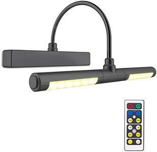BIGLIGHT illuminare quadri, Luci Specchio con Telecomando,batteria Luci a Pittura Parete con Braccio Oscillante a 180¡ã e Dimmer di Luminosit¨¤ per Lampada per Quadri