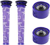 ARyee 4 Pack Replacement Vacuum Filters for Dyson V6 Cordless Stick Vacuum, including 2 HEPA Post Filter, 2 Pre Filter, Replaces Part # 965661-01 & 966741-01