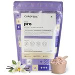 Cureveda Pro Plant Protein Powder, Vanilla - Pea & Rice Isolate - No Bloating | Vegan, Preservative Free | Superfoods, Superseeds, Superberries | 20gm Serve | 500gm