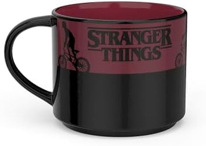 Zak Designs Stranger Things Unique Color Change Ceramic Coffee Mug for Hot Drinks, Collectible Keepsake (17 oz, Upside Down)