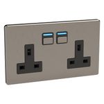 Lightwave LP42MK2 Smart Socket, 3000 W, 230 V, Stainless Steel