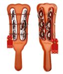 UAPAN Plastic Taal Kanjira/Kartal Musical Instrument for Kirtan I Puja-Bhajans I Pair of 1