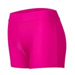 Girls Dance Short Gymnastics Athletic Shorts Sparkle Glitter Tumbling Bottoms, Rose Red, 5-6 Years