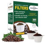 Brew Addicts 300 Paper Coffee Filters - Single-Use Coffee Filter for Keurig 1.0 & 2.0. Perfect Size and Quantity