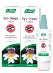 A.Vogel Extra Moisturising Eye Drops | Pack of 2 | 300 Drops | Very Dry and Irritated Eyes | Contact Lens Friendly | with Euphrasia & Hyaluronic Acid