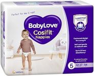 BabyLove Cosifit Nappies Size 5 (12-17kg) | 1 Month Supply 162 Pieces (3 X 54 pack)