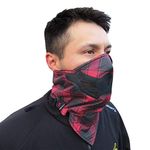 Grace Folly Half Face Mask for Cold Winter Weather. Use This Half Balaclava for Snowboarding, Ski, Motorcycle. (Many Colors) (Red Plaid)