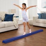 Best Choice Products 8ft Folding Floor Balance Beam 2-Panel for Gymnastics Practice, Exercise - Royal Blue