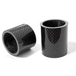 Farbetter 2 Pieces Bike Carbon Fiber Headset Spacer Bicycle Stem Spacer 1-1/8 Inch 30mm/40mm, 2 Size for Mountain Bike, Road Bike, 28.6mm Front Fork Bikes.