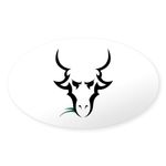 CafePress Tribal Goat Sticker Oval Bumper Sticker Car Decal