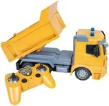 Sunnydaze Dump and Drive Remote Control Dump Truck Toy - 1:20 Scale Light-Up RC Construction Truck with Controller - Ages 3 and Up