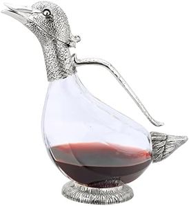 Rigeli Regent Silverplated Duck Decanter 25.3 oz, 750ml Red Wine Carafe, Wine Gift, Wine Accessories Decanter for Wine, Men/Women's Good Gift on Special Day