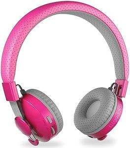 LilGadgets Untangled Pro On-Ear Wireless Kids Headphones for School, Microphone, Volume Limited, SharePort Technology, SoftTouch Padding, Pink