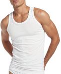 3 Pack Men's Tops 100% Cotton Interlock Tank Tops| Men's Tank Vests| Men Athletic Vests| Singlet Vests| Mens Classic Sports| Summer Sleeveless undershirt Vest| Dry Tops Training Bodybuilding Shirts