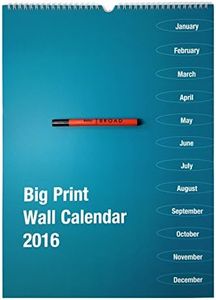 2016 Big Print Wall Calendar