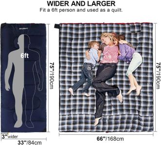 REDCAMP Cotton Sleeping Bag – Lightweight, Soft, Portable Camping Bed