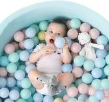 TRENDBOX Ball Pit Balls 100 - Macaron Colors Pit Balls Non-Toxic Free BPA Soft Plastic Balls for Ball Pit Play Tent Baby Playhouse Pool Birthday Party Decoration (A-5 Macaron Colors)