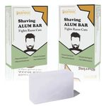 Dermixx Alum Bar With Case-Fitkari Stone After Shave, Pure & Natural Alam Stone For Underarm Roll On Women, Travel Essentials For Men, Chemical Free Fitkari Alum Stone, Alum Stone, Travel soap