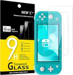 NEW'C 3 Pack Designed for Nintendo Switch lite Screen Protector Tempered Glass,Case Friendly Scratch-proof, Bubble Free, Ultra Resistant