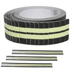 Homend Safety Warning Tapes Glow in The Dark - Anti-Slip Grip Tape, 2 in X 24 in, 15 Pack - Best Grip, Friction, Abrasive Adhesive for Stairs, Gaffers, Indoor, Outdoor, Caution Yellow/Black