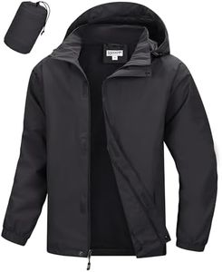 33,000ft Men's Packable Rain Jacket Waterproof Lightweight Raincoat Rain Shell with Hood for Outdoor Hiking Golf Travel