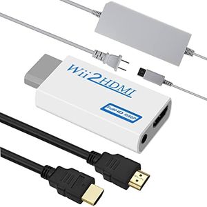 3 in 1 Wii HDMI Adapter Wii to HDMI Adapter for Smart TV + Wii Power Cord AC Adapter + 5ft High Speed HDMI Cable Compatible with Nintendo Wii (Not for Wii U)