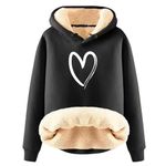 SDERG Womens Hoodies Size 16 Plus Size White Hoodie Crew Neck Warm Soft Comfortable Zip up Women's Zip up Hoodies with Drawstring Long Sleeve Lamb Wool Hoodie for Men Winter Youth Thick Warm Top Sale