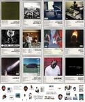 Unique America 12 Pcs | Posters, Album Cover Posters, Music Posters, Album Covers For Wall Decor, Kendrick Lamar Poster, 12x16” Total 12 Kendrick Lamar Album Poster & 25 Stickers White Design Unframed