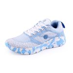 Bacca Bucci Women FemmeFlex Running/Walking Sports Shoes | Featherlite EVA Sole with Memory Footbed Blue UK 4