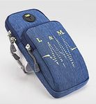 LAFILLETTE Multifunctional Outdoor Sports Armband Running Bag Mobile Arm Bag Mobile Hand Bag (Blue)