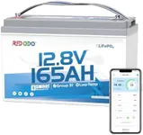 Redodo 12V 165Ah LiFePO4 Battery with Bluetooth, 165A BMS, 2112Wh, Group 31 Lithium Battery with 1.65X Longer Lasting, Perfect for RV, Marine, Solar