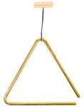 Meinl Percussion Brass Triangle Instrument - Large Sound Triangle with Holder - Diameter 8 Inches - Including Beater - Brass, Gold (TRI20B)