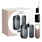 Aqara Smart Lock U200 Kit, Matter over Thread, Keyless Entry Door Lock with Apple Home Key and Rechargeable Battery, Supports Apple Home, Alexa and SmartThings (Black)