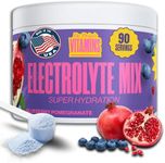 Electrolytes Powder No Sugar - Electrolyte Mix - Hydration Drink - Keto Electrolytes - Fasting Electrolytes - Water Enhancer, No Tablets, Non-GMO, Sports Drink - 90 Servings Blueberry-Pomegranate