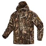 YEVHEV Hunting Jacket for Men Camouflage Clothing Hunting Hoodie Coat Windproof Real-Tree Camo