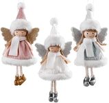 Cute Angel Wing Ornaments for Christmas Tree, 3 Pack Angel Doll Pendant Angel Ornaments Angel Christmas Tree Decorations for Xmas Tree Decor