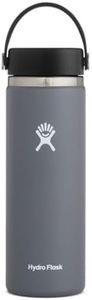 HYDRO FLASK - Water Bottle 591 ml (20 oz) - Vacuum Insulated Stainless Steel Water Bottle Flask with Leak Proof Flex Cap with Strap - BPA-Free - Wide Mouth - Stone