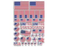 A4 Sticker Sheet United States Flags Vinyl Stickers - America USA Country World National Flag Vacation Travel Holiday Car Aesthetic #80076