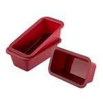 Silicone Mini Loaf Pan Set of 4, NonStick Easy Release Rectangle Silicone Mini Cake Pan for Baking Bread, Flexible BPA Free Silione Baking Mold and Bread Mold, Toast Pan, Brownie Loaf Pan, Cake Mold…