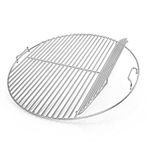 only fire Stainless Steel Grilling Grate Replacement Hinged Cooking Grate for Weber 22" Kettle Charcoal Grills