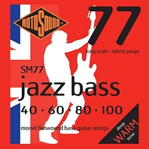Rotosound SM77 Monel Hybrid Gauge Flatwound Bass Strings (40 60 80 100)