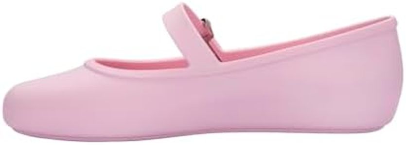 Melissa Soft Ballerina - Seasonless Flats for Women - Classic Ballet Flat Style with Adjustable Strap - Light-as-Air PVC Construction - Soft Foam Insole - Bubblegum Scent, Pink, 8