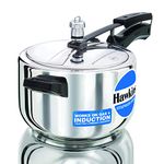 Hawkins 4 Litre Pressure Cooker, Stainless Steel Inner Lid Cooker, Induction Cooker, Silver (Hss40), 4 Liter