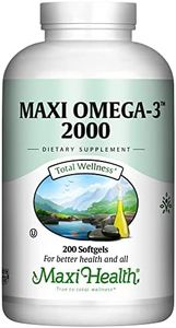 Omega 3 Supplement - Omega-3 Fish Oil 2000mg - Natural Source of EPA & DHA - Heart, Brain & Joint Health - Kosher Certified Wild Caught Marine Fish - 200 Vegetarian Softgels by Maxi Health