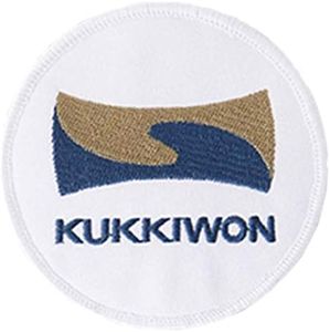 Mooto Taekwondo Basic Type Circle Embroidery Patch 1 EA White & Black Taegeukgi World Taekwondo Kukkiwon TaekwondoWon (3. Kukkiwon(White))