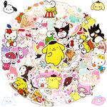 100PCS Sanr-io Stickers, My Melody Stickers for Party Bags Cute Stickers Waterproof Cartoon Stickers for Kids Girls, Kawaii Stickers for Water Bottles Laptop Luggage Scrapbook Guitar